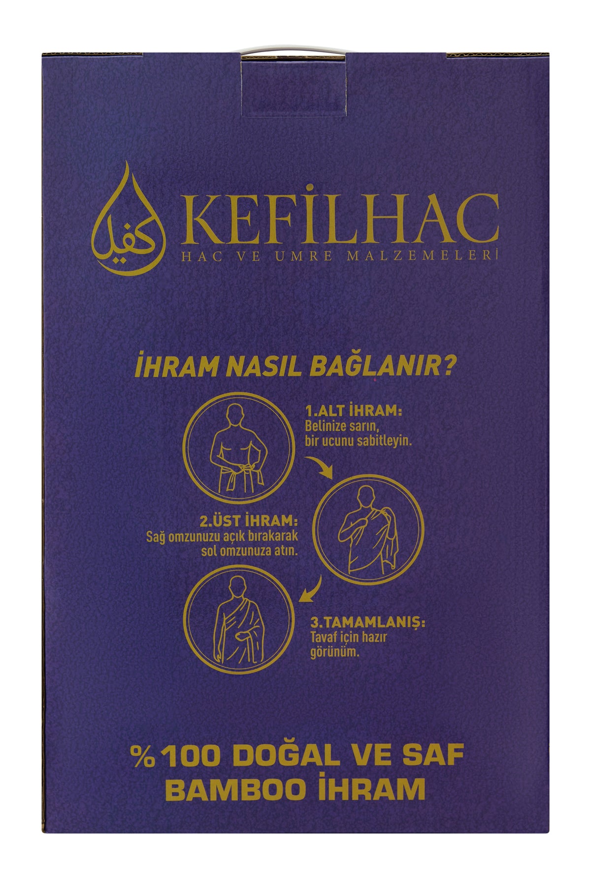 Kutulu Bambu İhram Takımı 1250 Gr Hac Umre Erkek Yumuşak Emici Hafif - 4