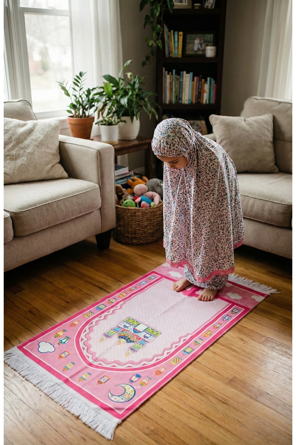 Dijital Baskılı Çocuk Seccade Çantalı Namazlık - 6