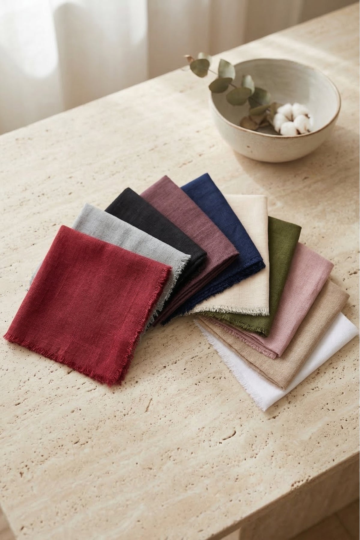 10 Adet Düz Flamlı Pamuklu Hediyelik Eşarp 100x100 Dağıtmalık Hac Umre Çeyizlik Mevlit