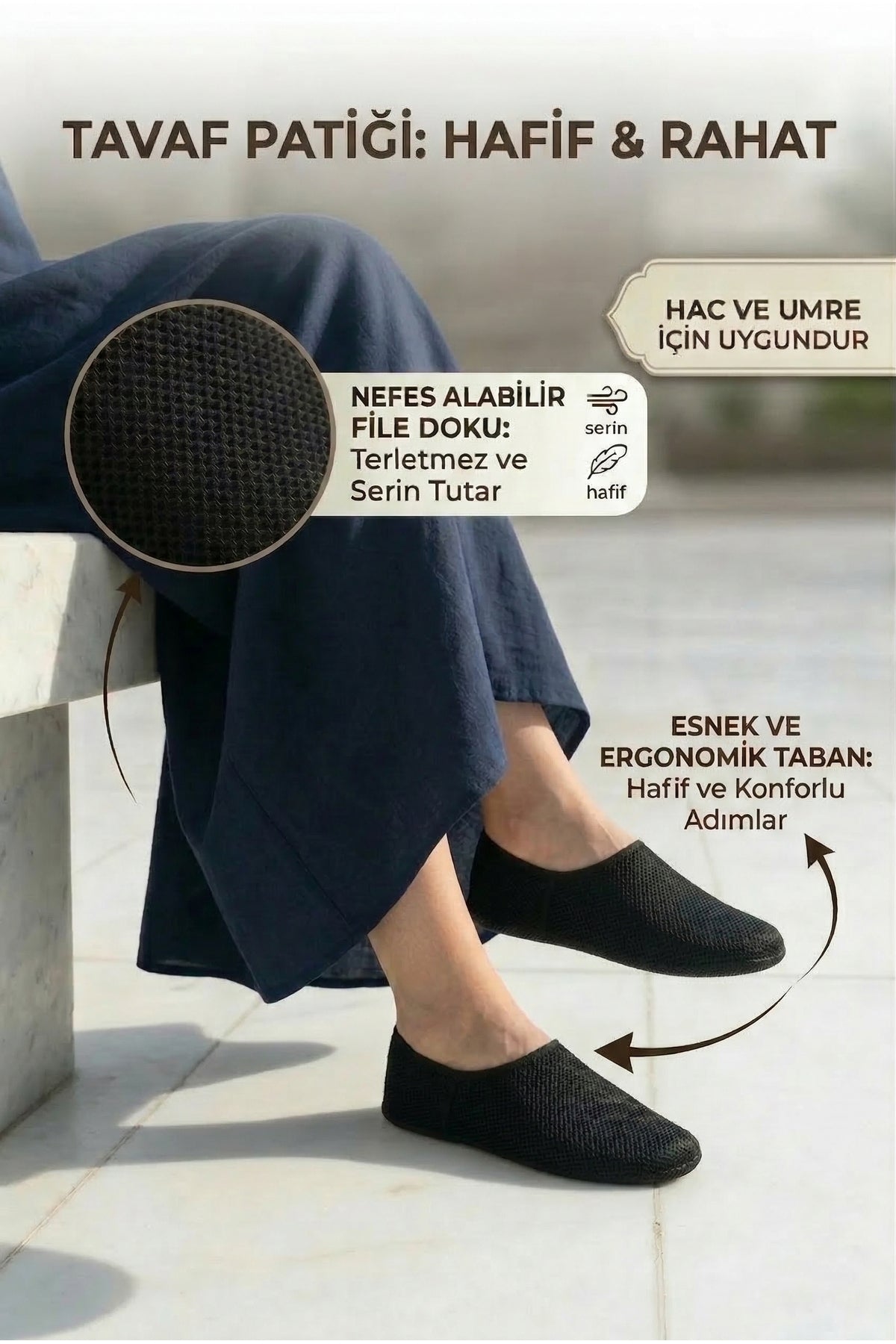 Hac Umre Tavaf Patiği Terletmez Konforlu - 6