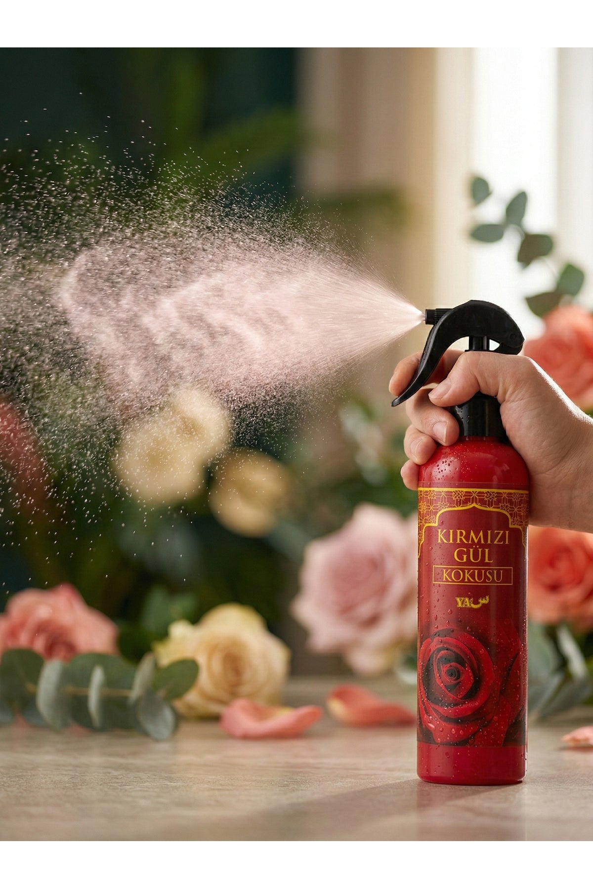 Kâbe Örtüsü & Kırmızı Gül Oda ve Kumaş Kokusu Seti 400 ml x 2 - 5
