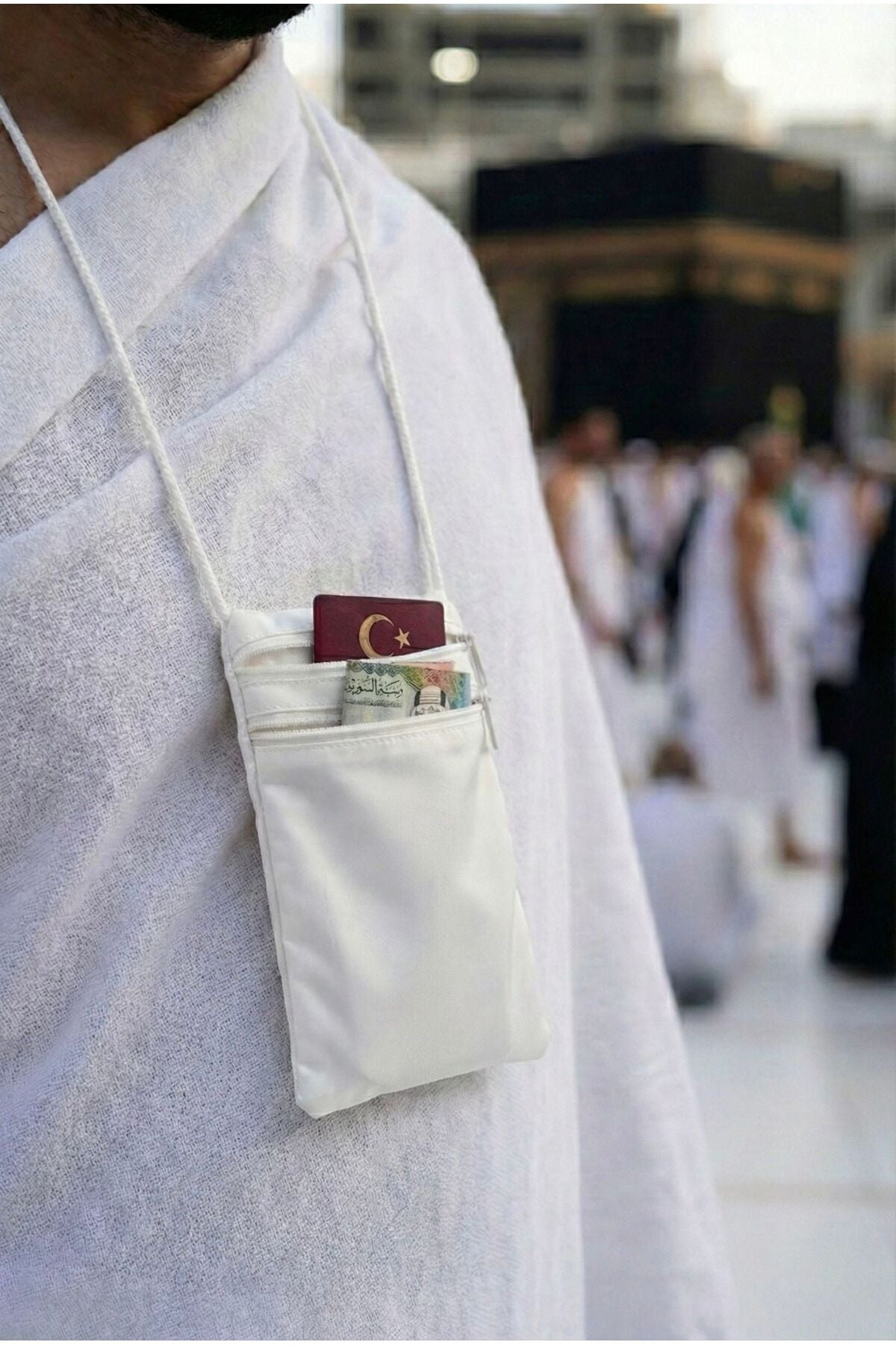 Hac Umre İçin Boyun Askılı Para Kesesi Renk Güvenli Taşıma