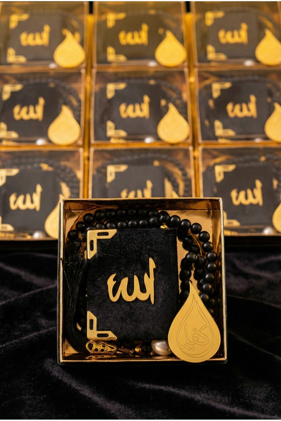 10 Adet Hediyelik Kutulu Mini Kur’an-ı Kerim Ve İnci Tesbih Mevlit Sünnet Hac Umre