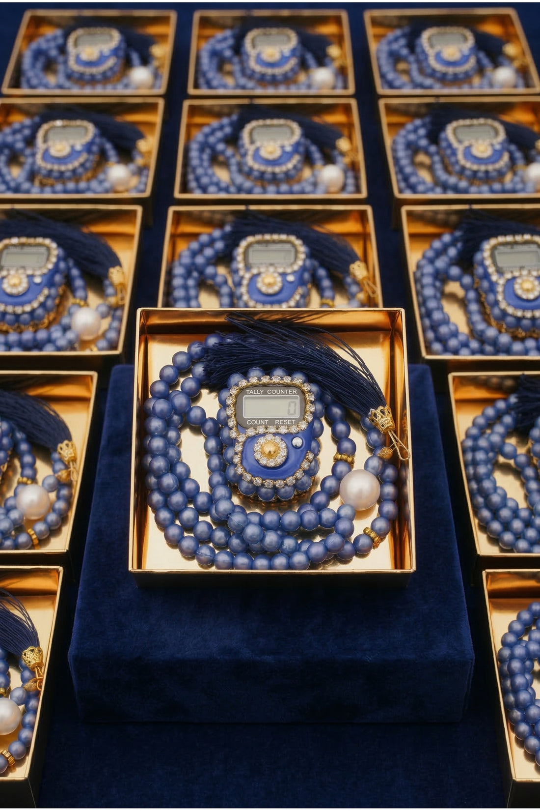 10 Adet Hediyelik Taşlı Zikirmatik ve İnci Tesbih Set Hac Umre Mevlit