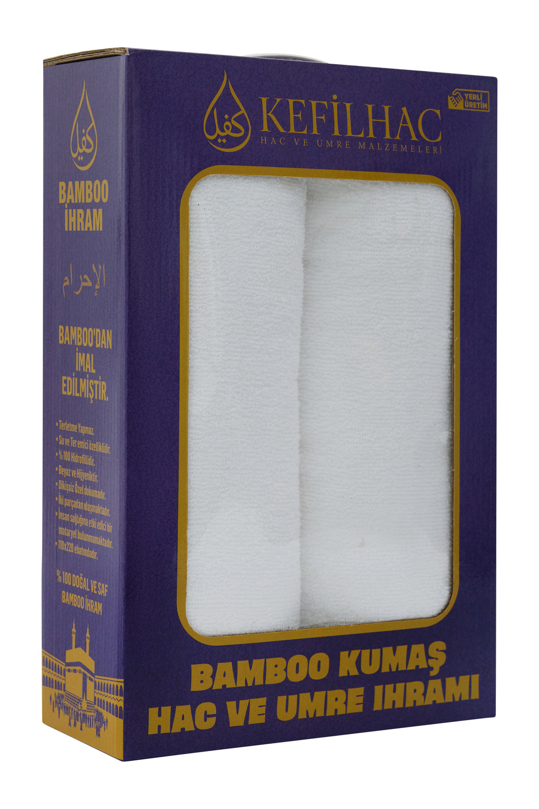 Kutulu Bambu İhram Takımı 1250 Gr Hac Umre Erkek Yumuşak Emici Hafif