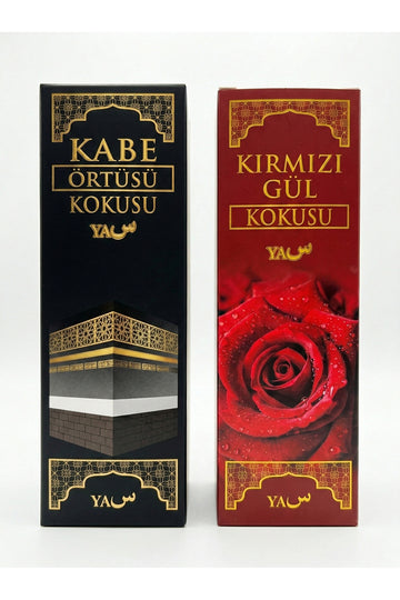 Kâbe Örtüsü & Kırmızı Gül Oda ve Kumaş Kokusu Seti 400 ml x 2