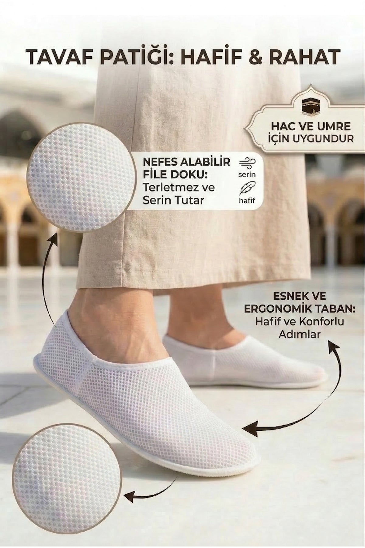 Hac Umre Tavaf Patiği Terletmez Konforlu - 2